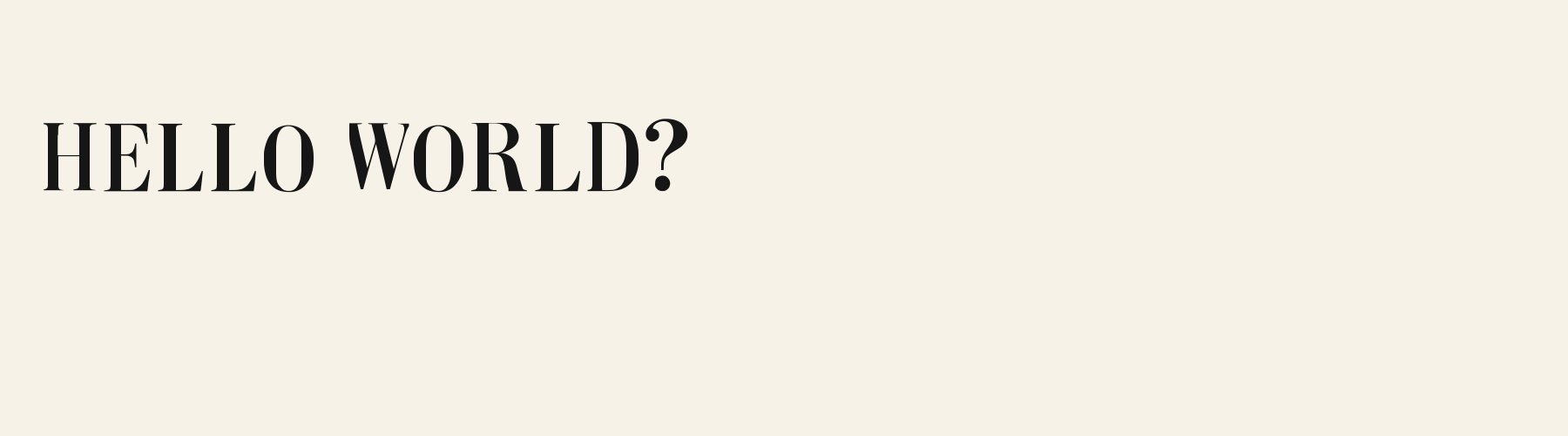 Serif Editorial High pangram specimen