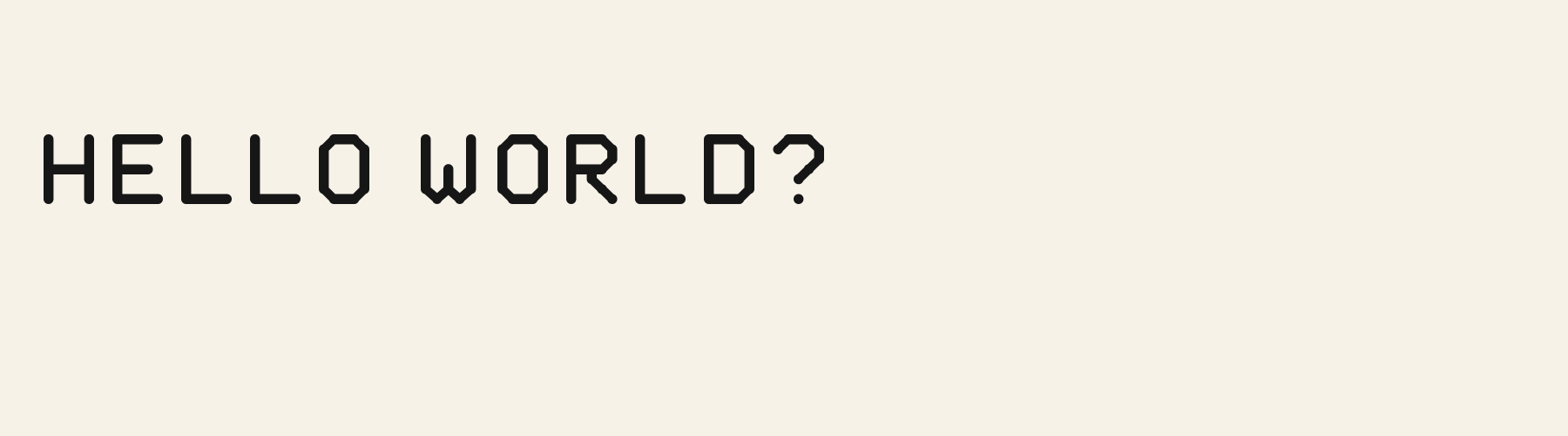 Rounded Soft Block pangram specimen