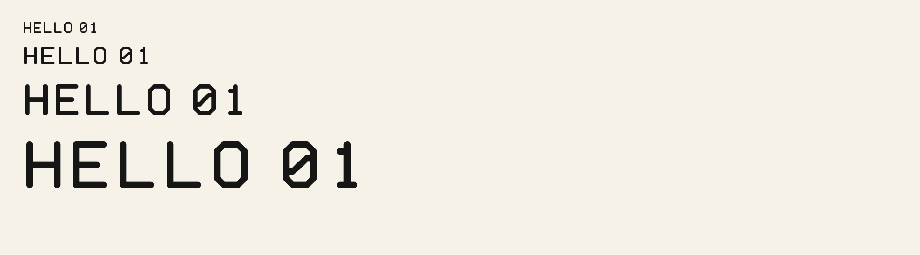 Rounded Soft Block sizes specimen
