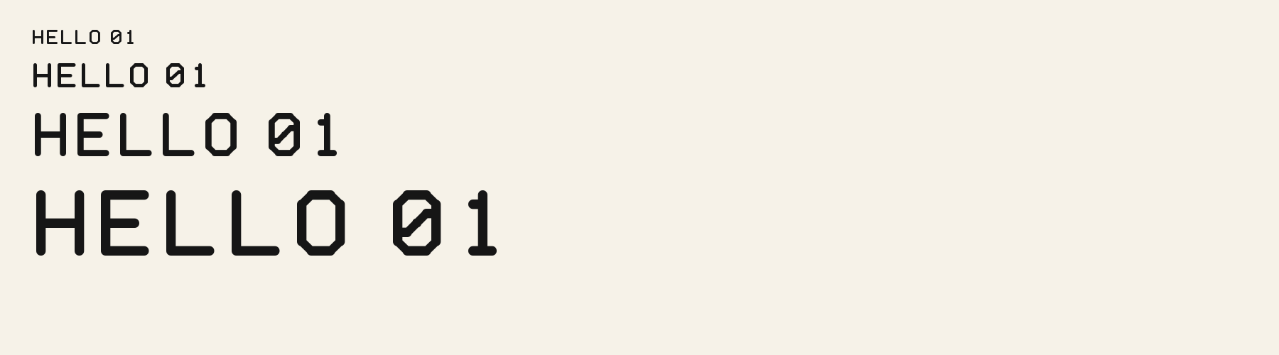 Rounded Soft Block sizes specimen