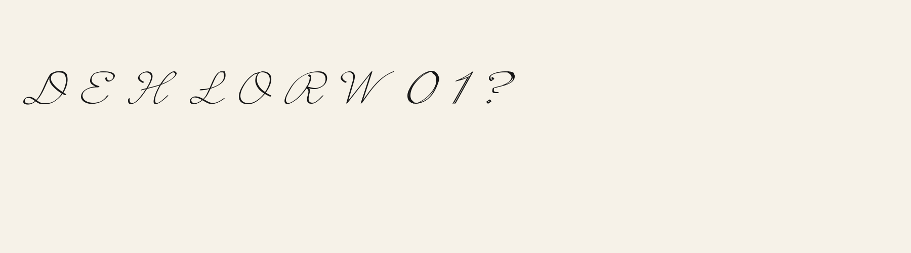 Courier Sign alphabet specimen