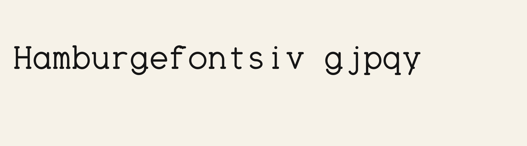 Dispatch Mono lowercase specimen