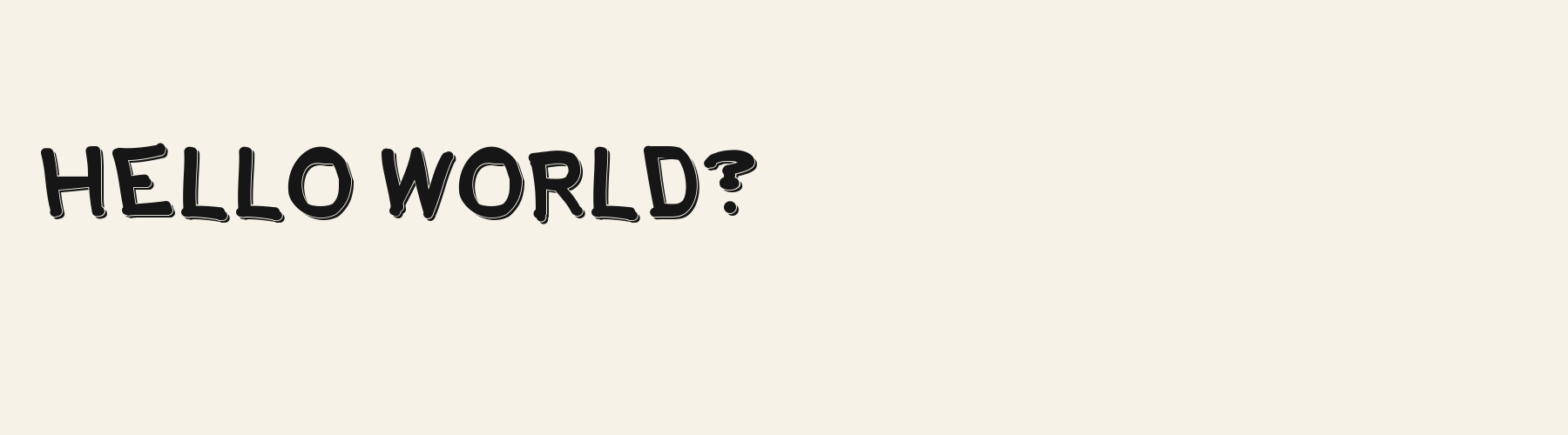 Gag Shadow pangram specimen