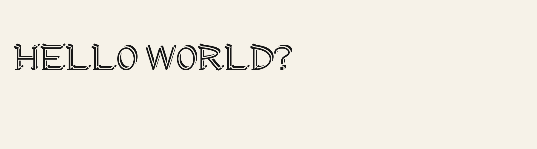 Canted Cup Serif 3D pangram specimen