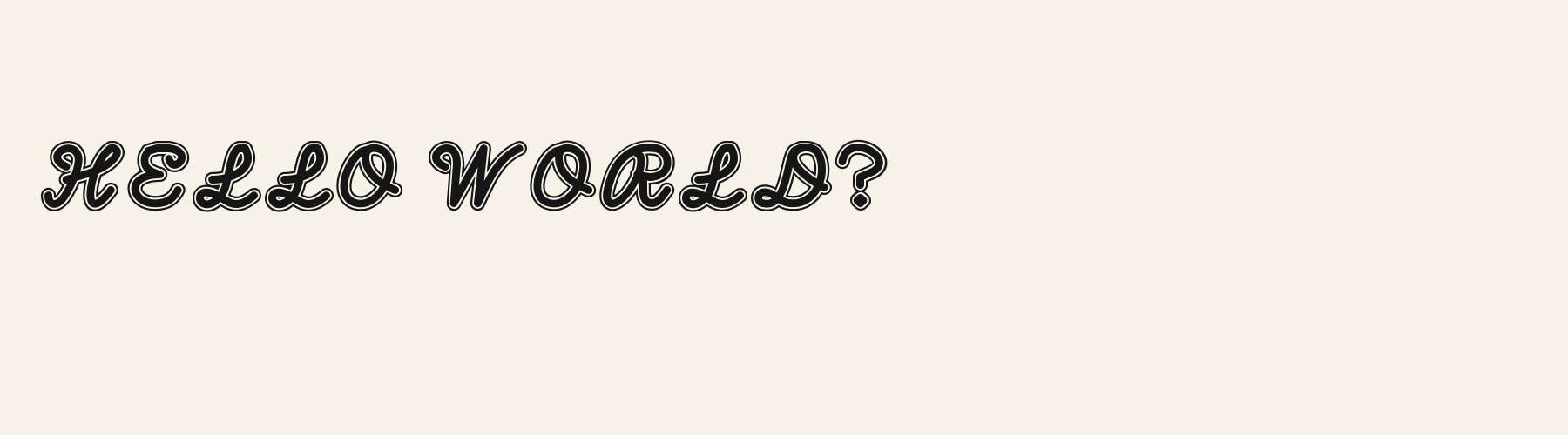 Dugout Script pangram specimen