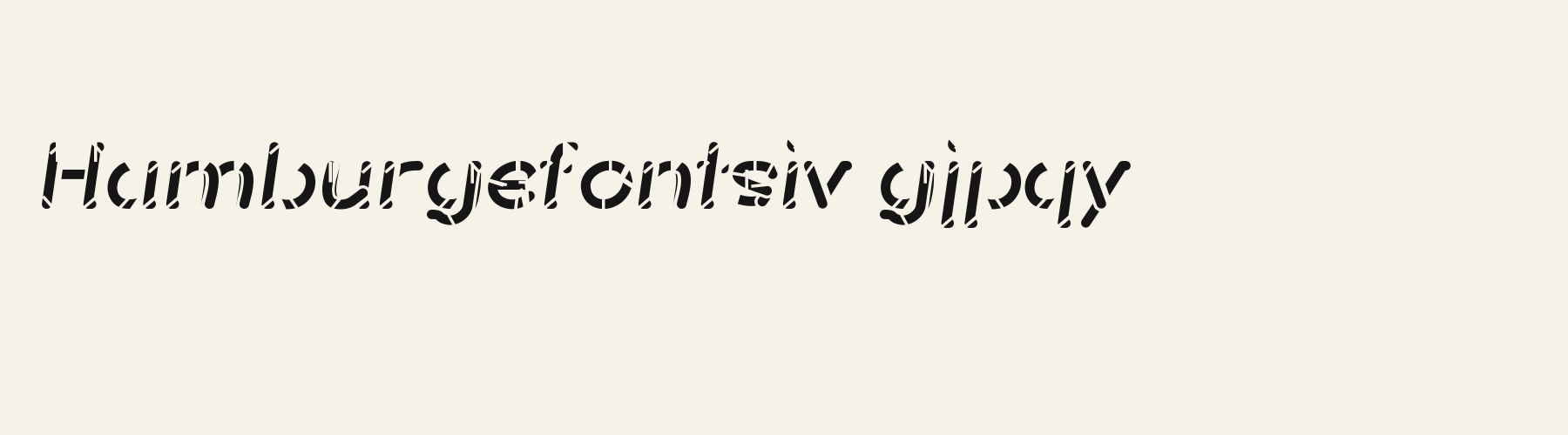 Ration Stencil lowercase specimen