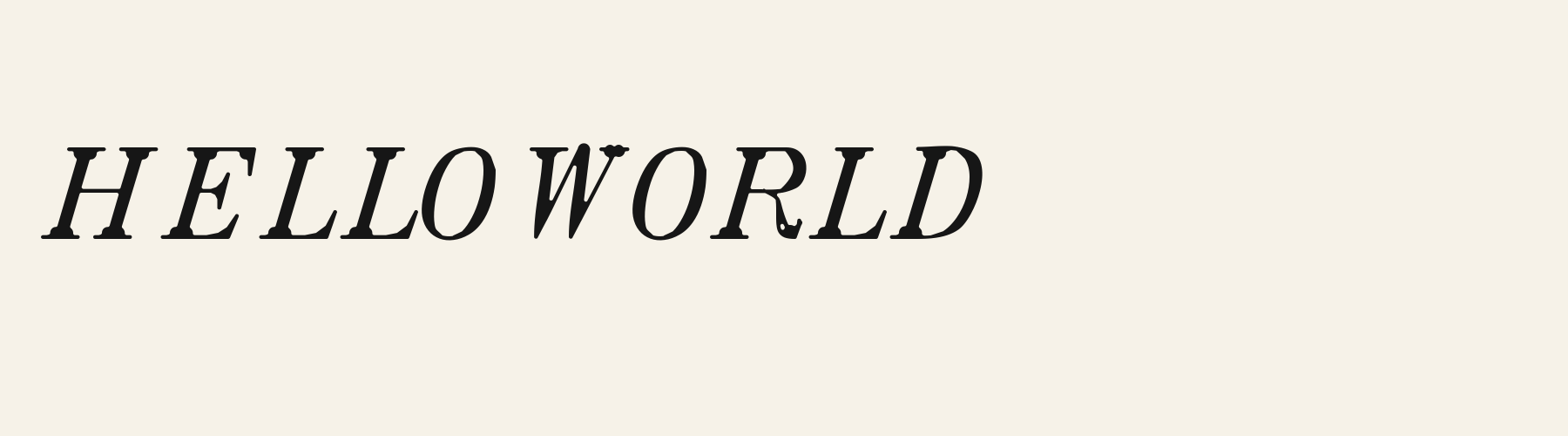 Couture Italic cover specimen