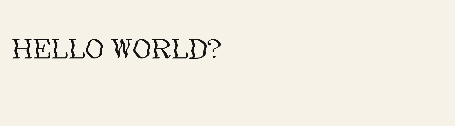 Elven Serif pangram specimen