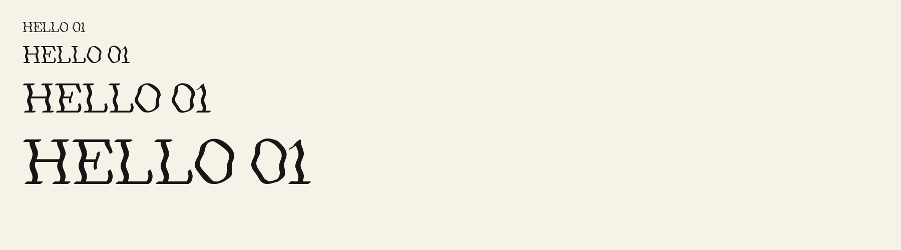 Elven Serif sizes specimen