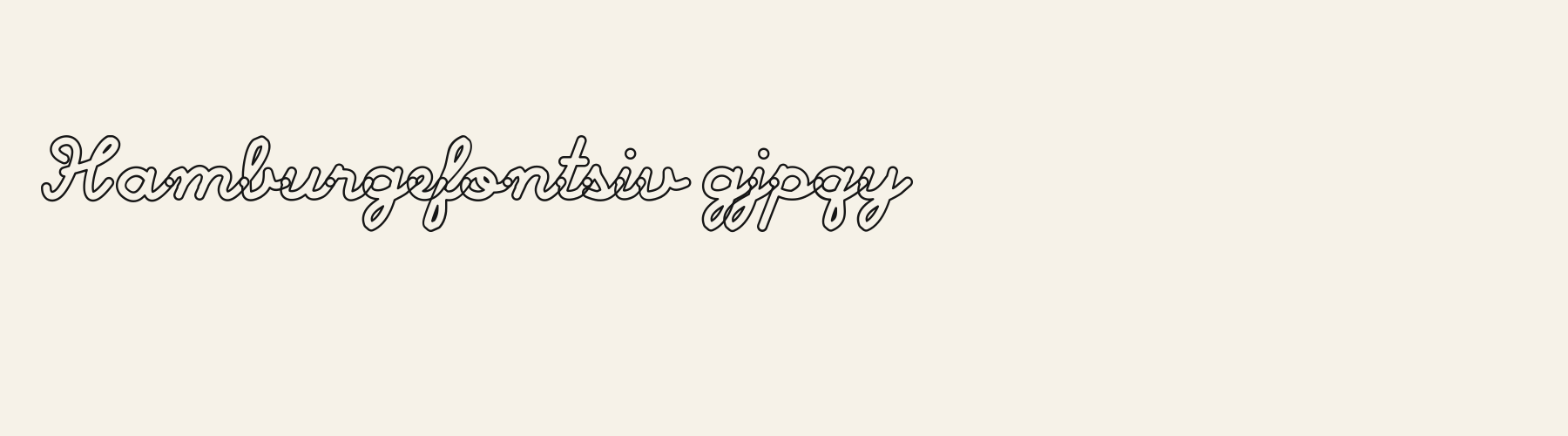 Wave Rider Outline lowercase specimen