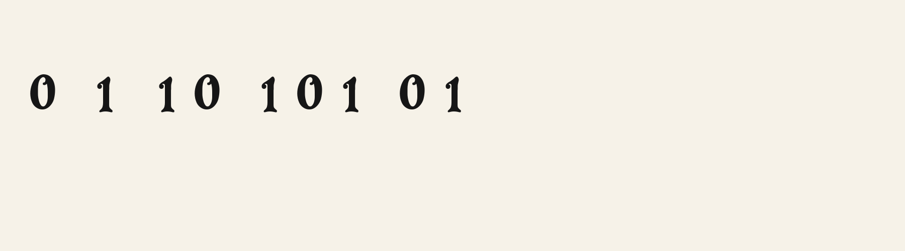 Gothic Lombardic Round numbers specimen