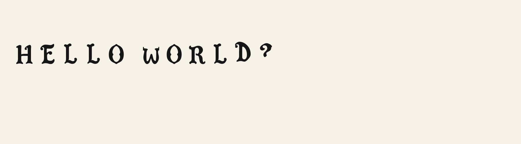 Gothic Lombardic Round pangram specimen