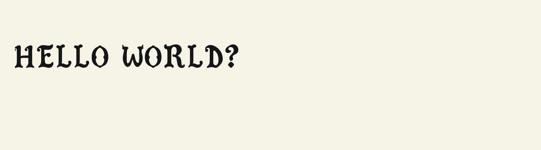 Gothic Lombardic Round pangram specimen
