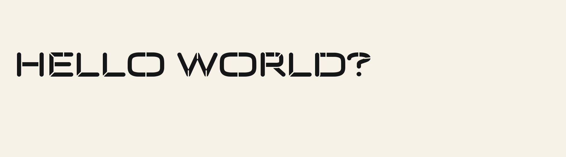 Brigade Wide Stencil pangram specimen