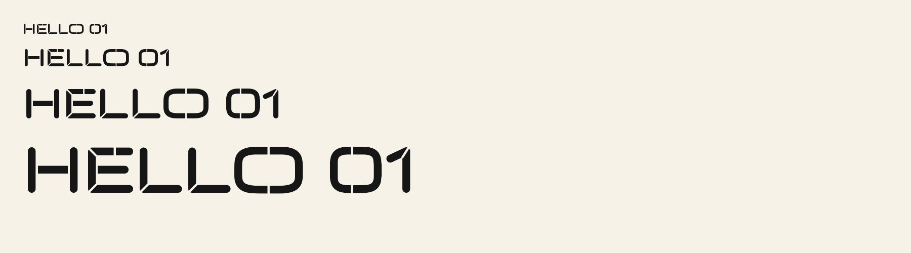Brigade Wide Stencil sizes specimen