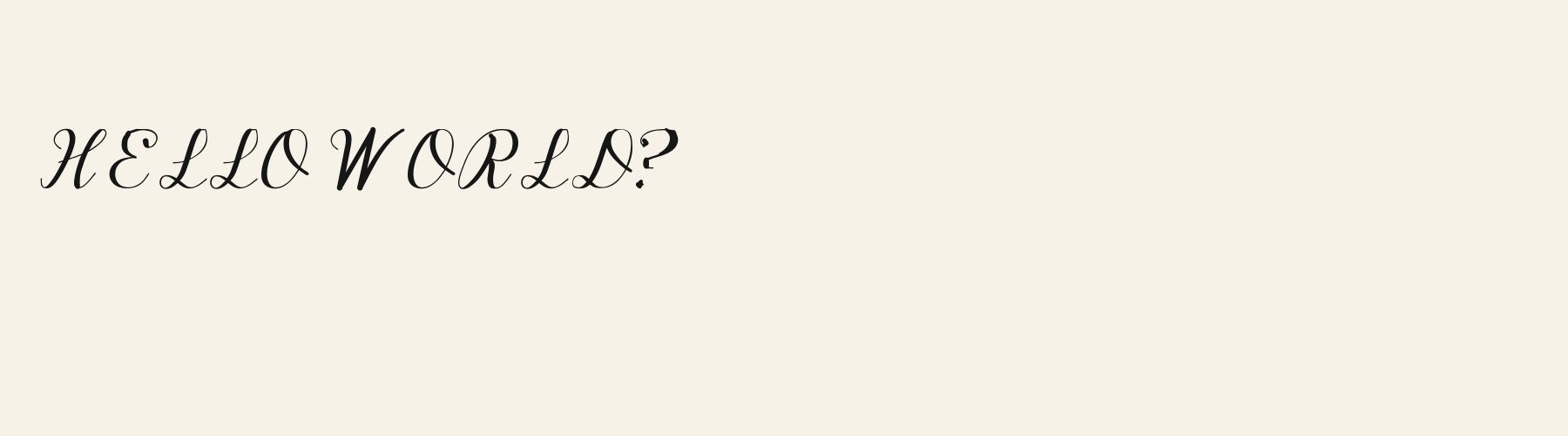 Lace Script pangram specimen