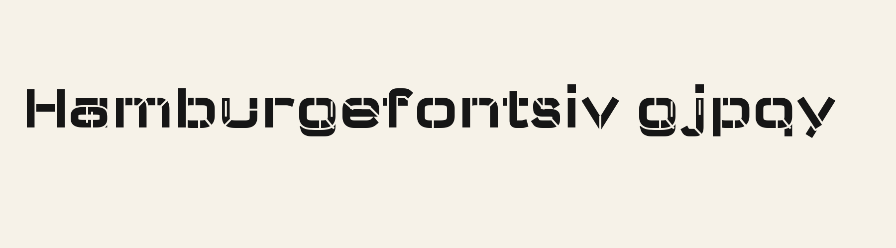 Bunker Stencil lowercase specimen