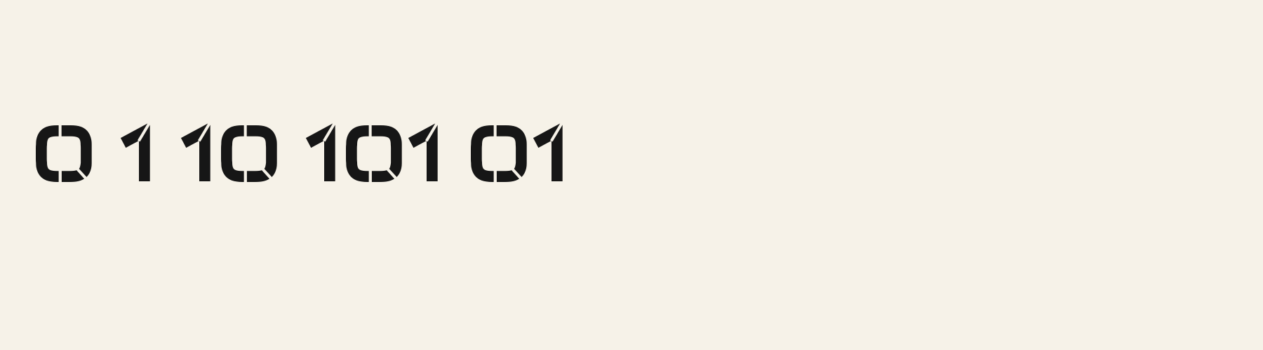 Bunker Stencil numbers specimen
