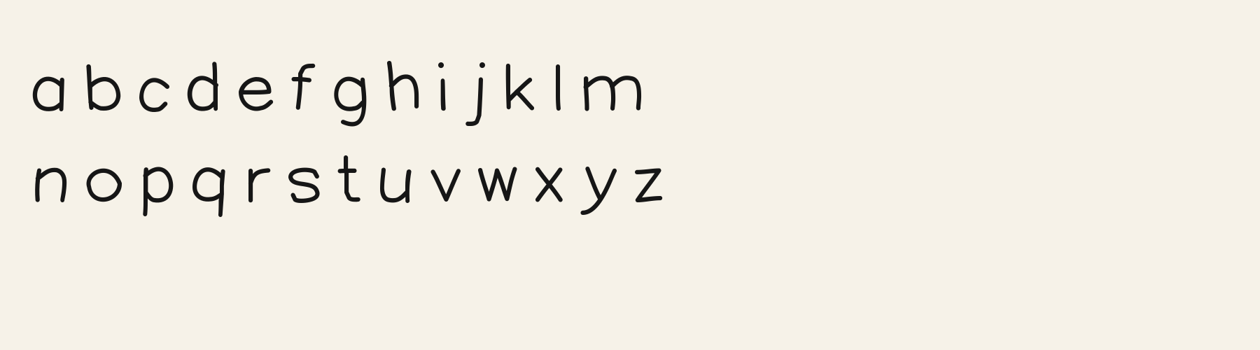 Notebook Hand lowercase specimen