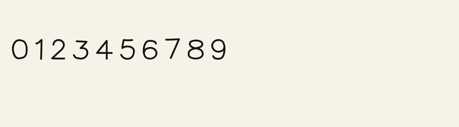Notebook Hand numbers specimen
