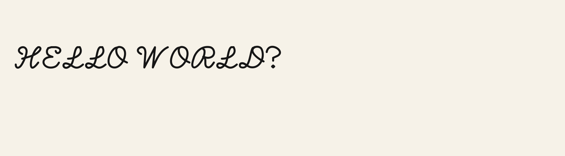 Velvet Cursive pangram specimen