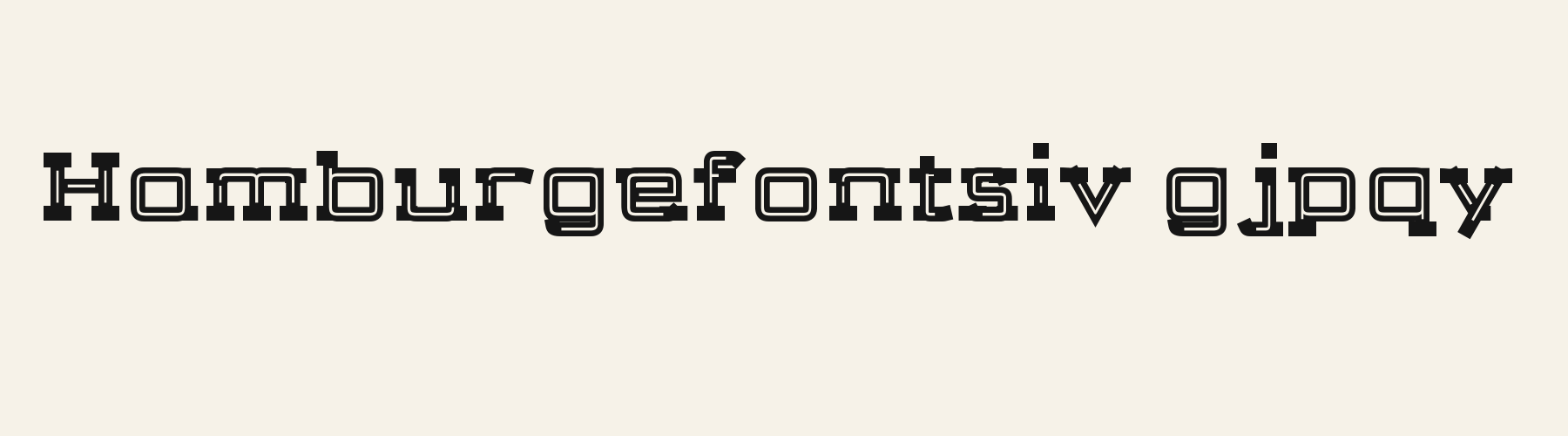 Chrome Inline Slab lowercase specimen