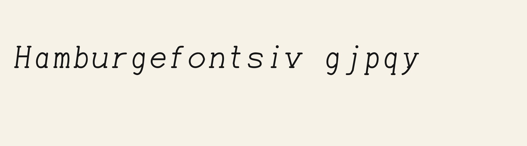 Memo Italic Mono lowercase specimen
