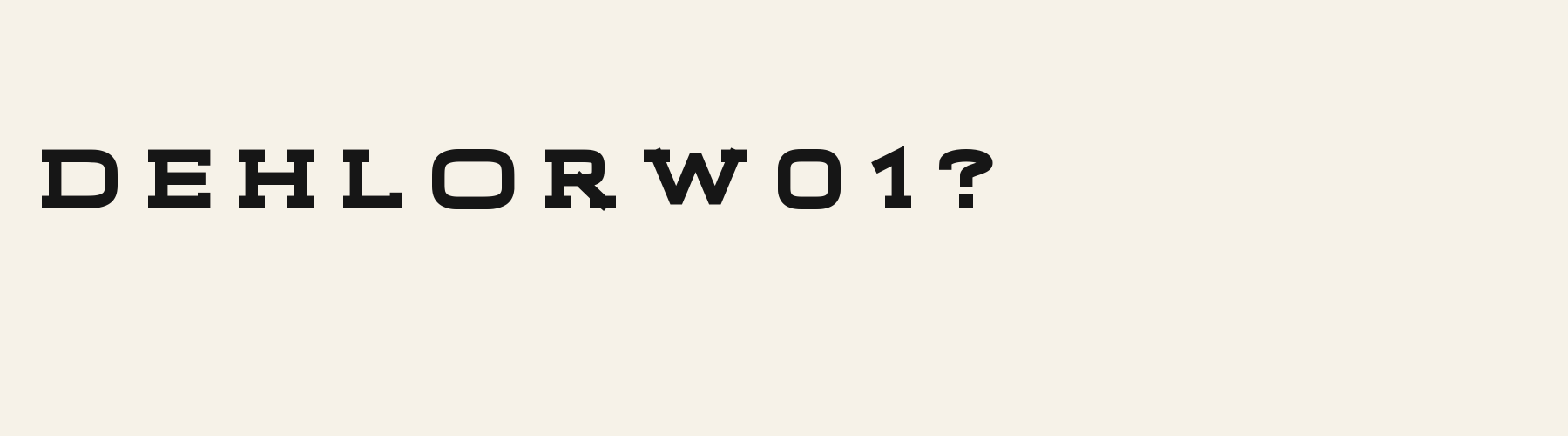 Rodeo Slab alphabet specimen