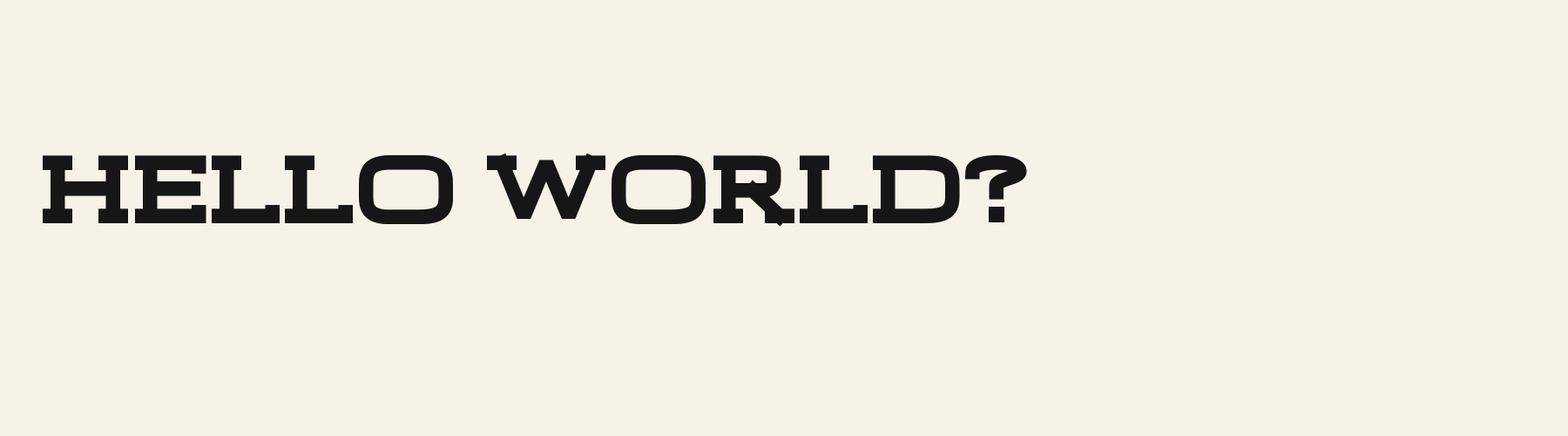 Rodeo Slab pangram specimen
