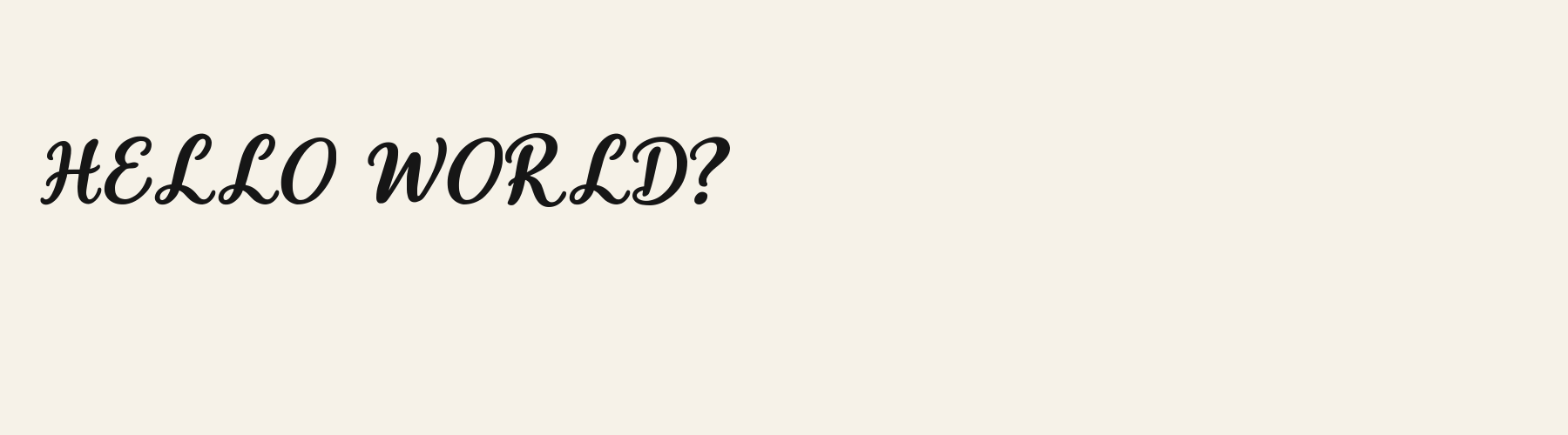 Cursive Soft Bounce pangram specimen