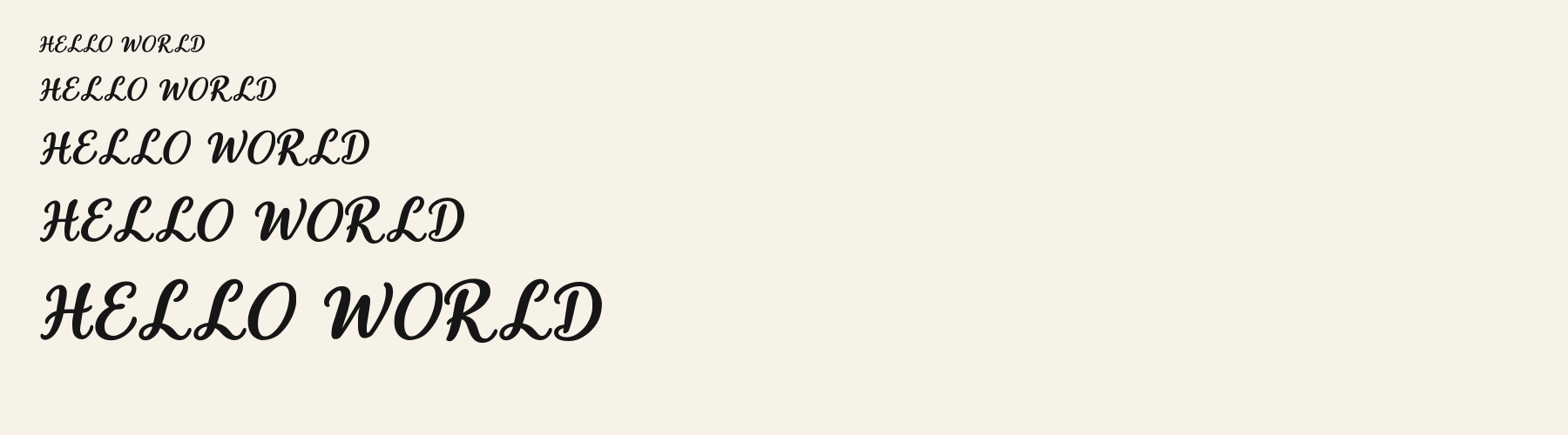 Cursive Soft Bounce waterfall specimen