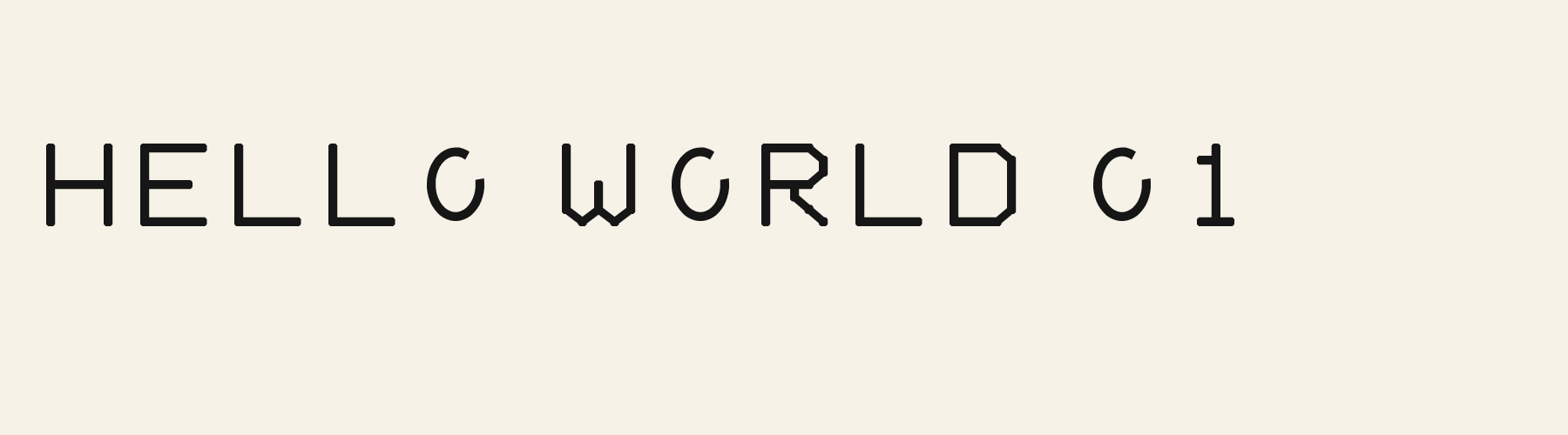 Geo Diagonal Aperture bold specimen