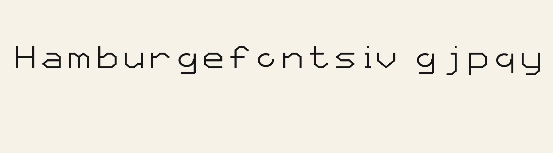 Geo Diagonal Aperture lowercase specimen