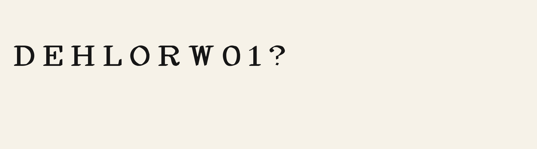 Saga Serif alphabet specimen