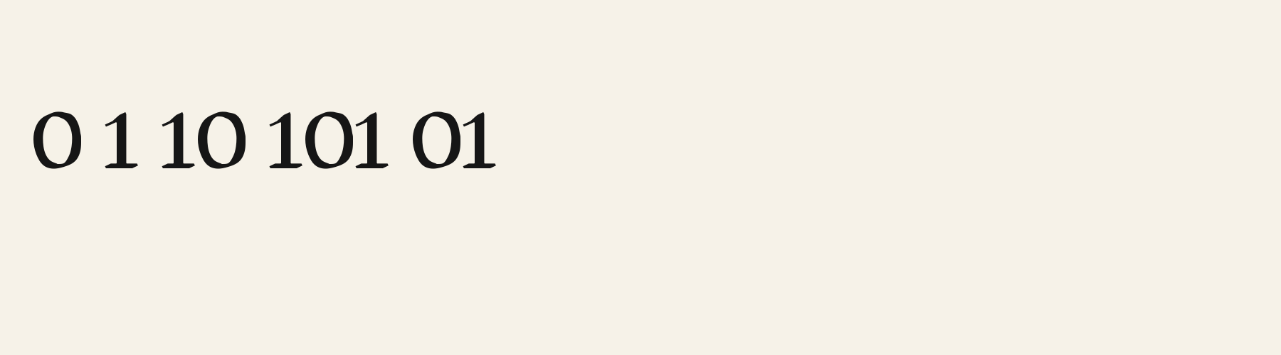 Saga Serif numbers specimen