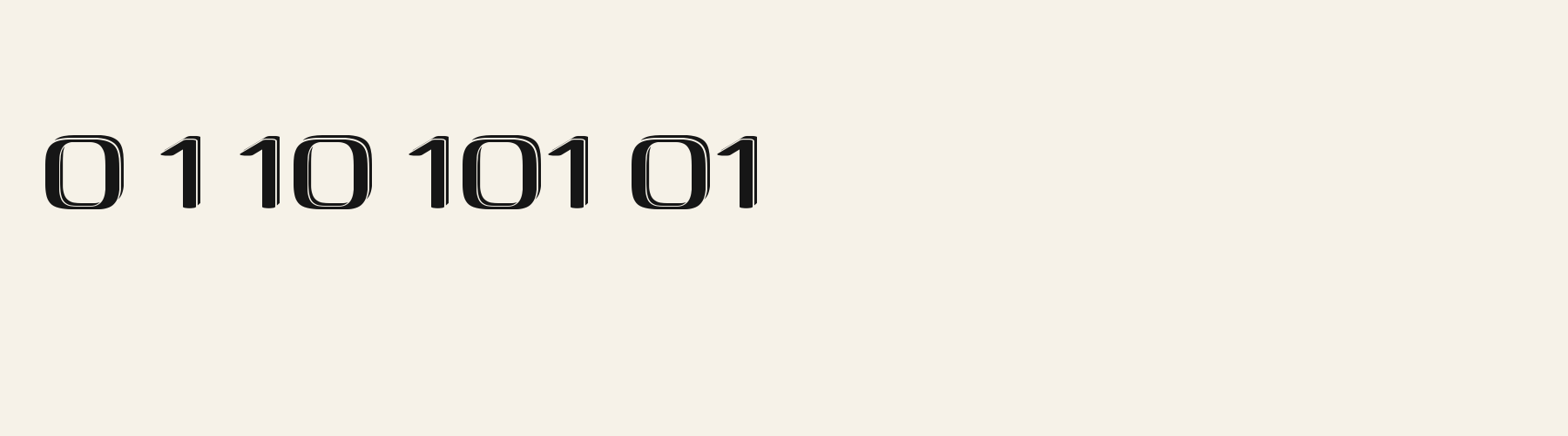 Mezzanine Deco 3D numbers specimen