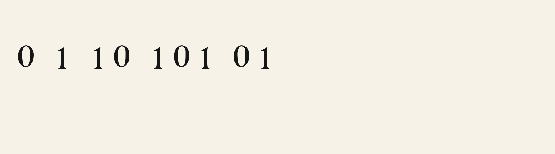 Serif Flared Humanist numbers specimen