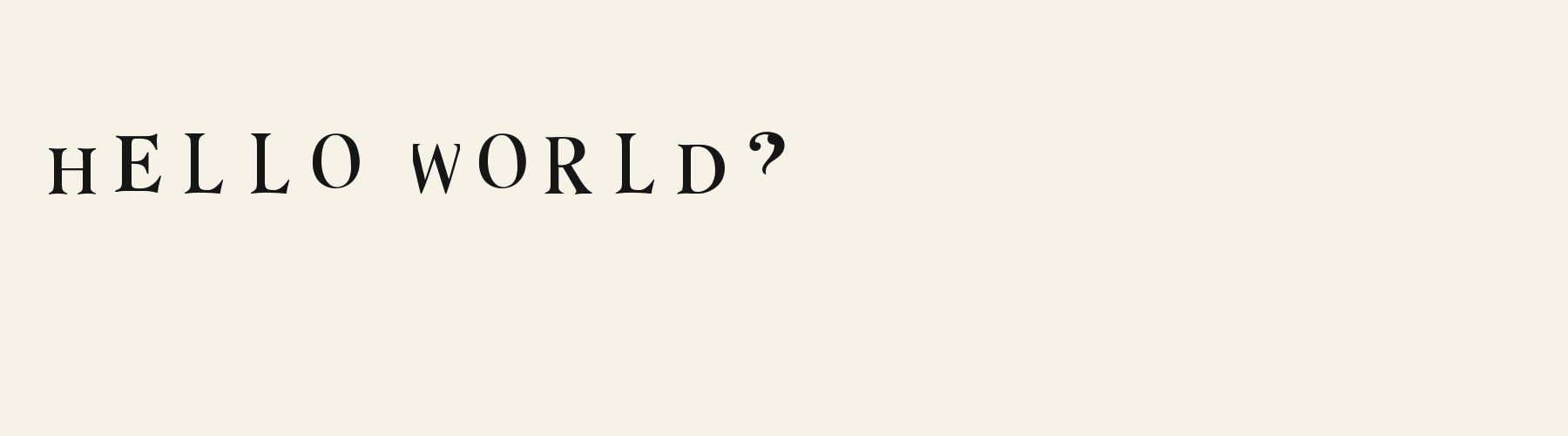 Serif Flared Humanist pangram specimen