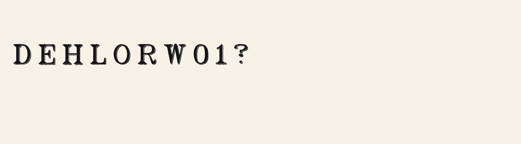 Parlour Shadow alphabet specimen
