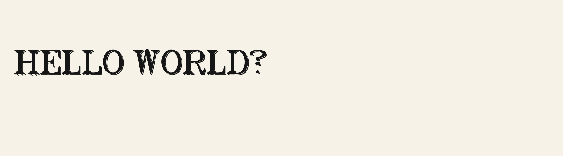 Parlour Shadow pangram specimen
