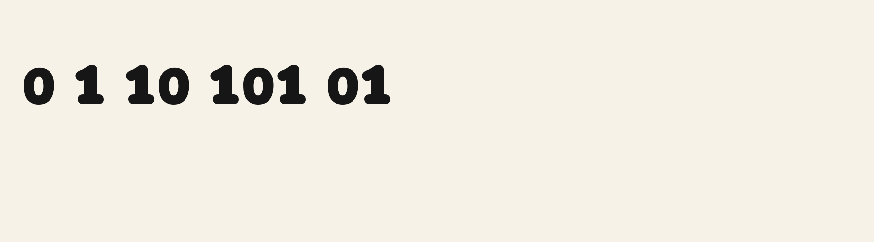 Clover Counter Display numbers specimen