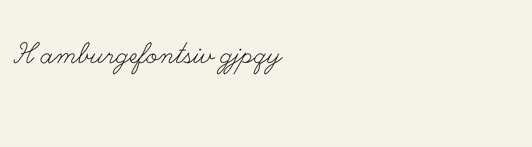 Autograph Hand lowercase specimen