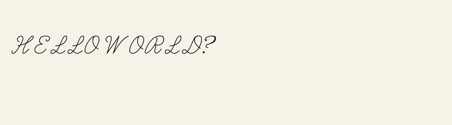Autograph Hand pangram specimen
