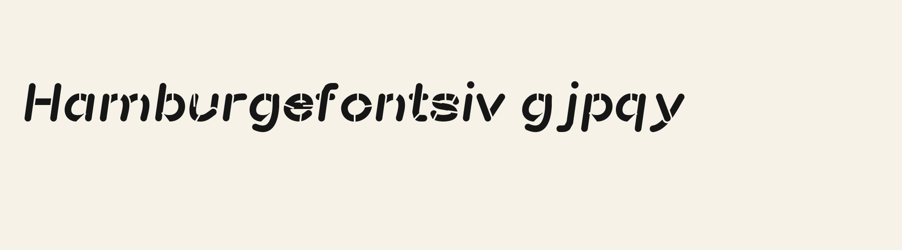 Cadet Stencil lowercase specimen