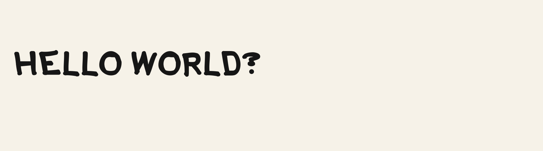 Speech Comic pangram specimen