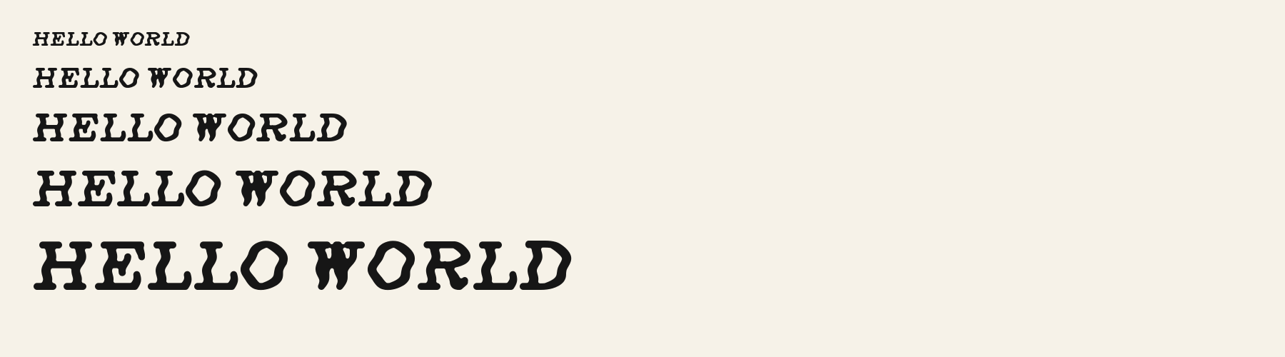 Mellow Italic waterfall specimen
