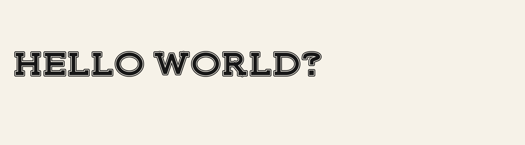 Letterman Varsity pangram specimen