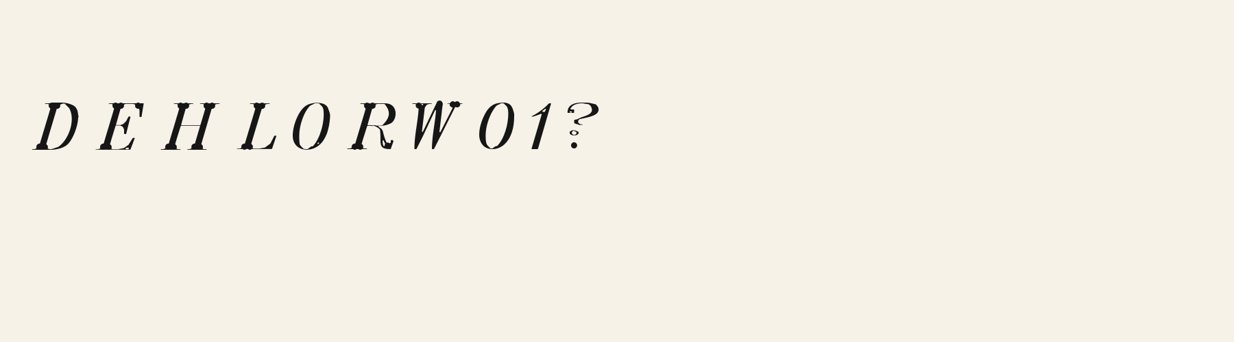 Vogue Italic alphabet specimen