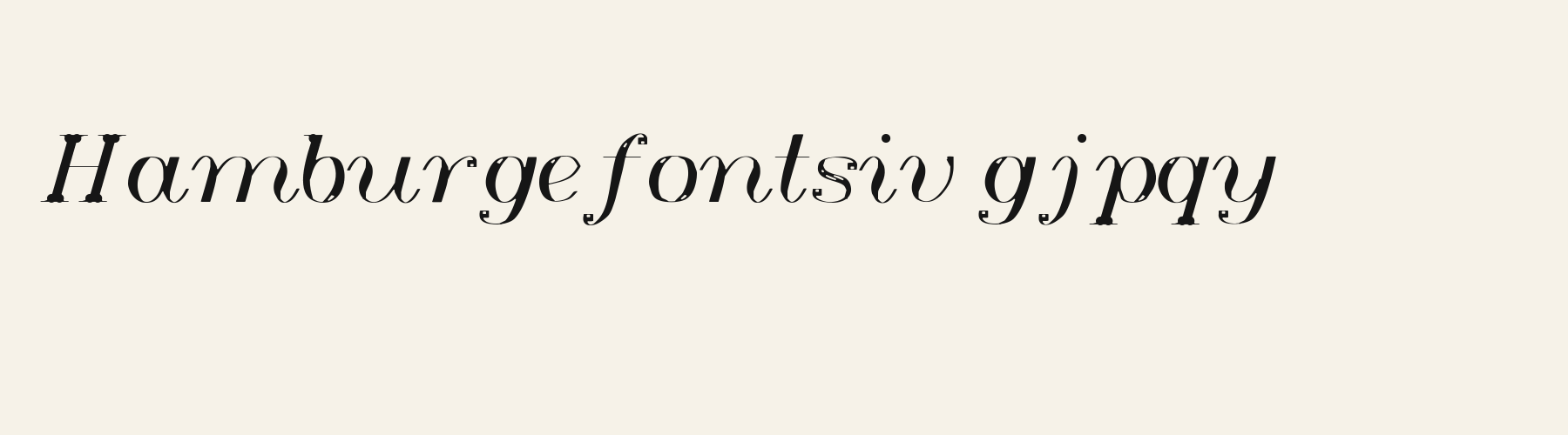 Vogue Italic lowercase specimen
