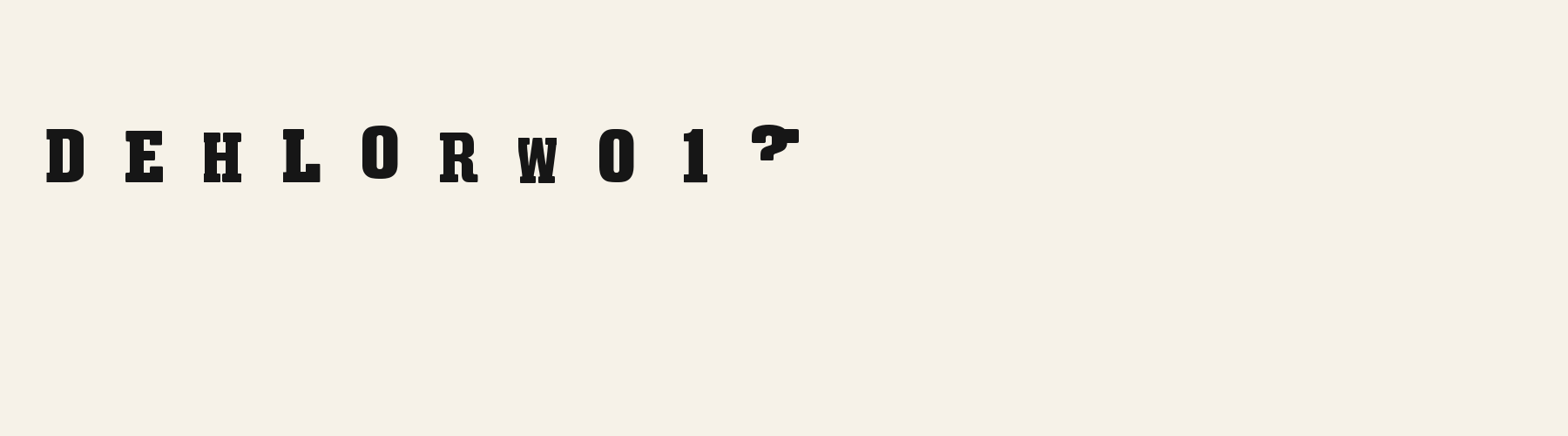 Serif Western Slab alphabet specimen